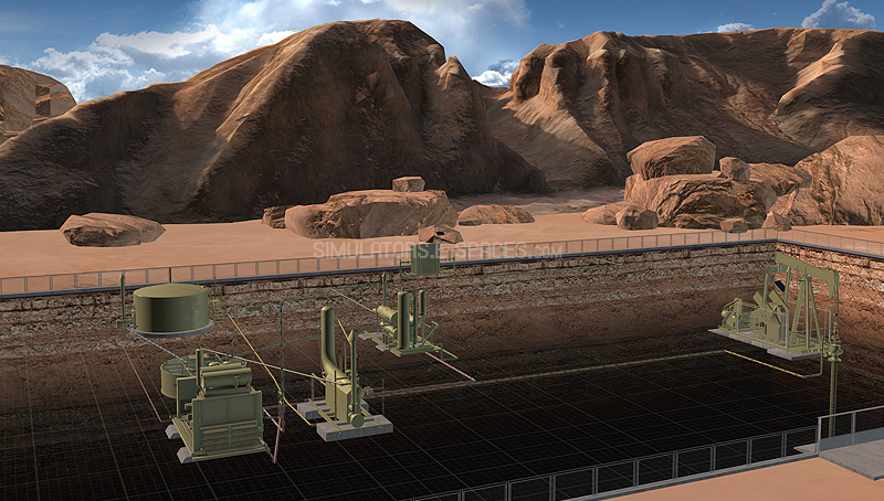 Entire location oil and gas energy interactive 3d VR equipment simulator